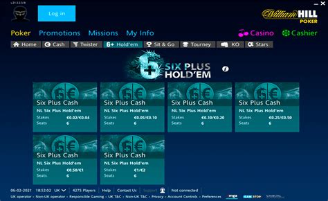 Passwords to freerolls at poker room William Hill .